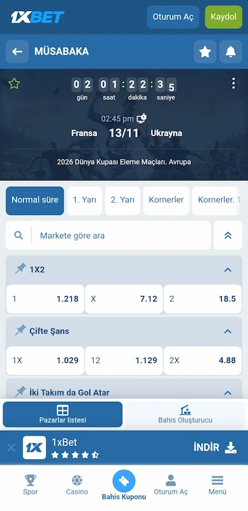 1xbet canlı oranlar ekran görüntüsü - yüksek oranlar