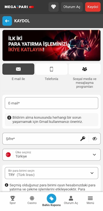 megapari giriş ve kayıt ekranı - megapari giriş 2025