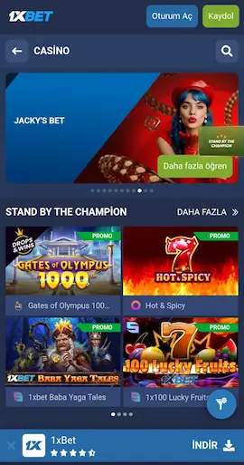 1xbet canlı casino oyunları, rulet ve blackjack masaları görünümü