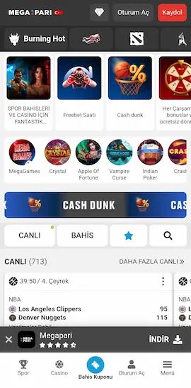 Megapari anasayfa ekran görüntüsü - megapari giriş