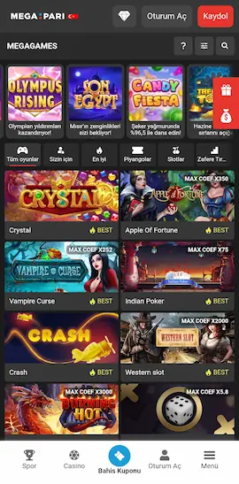 megapari casino oyunları - canlı rulet ve slotlar